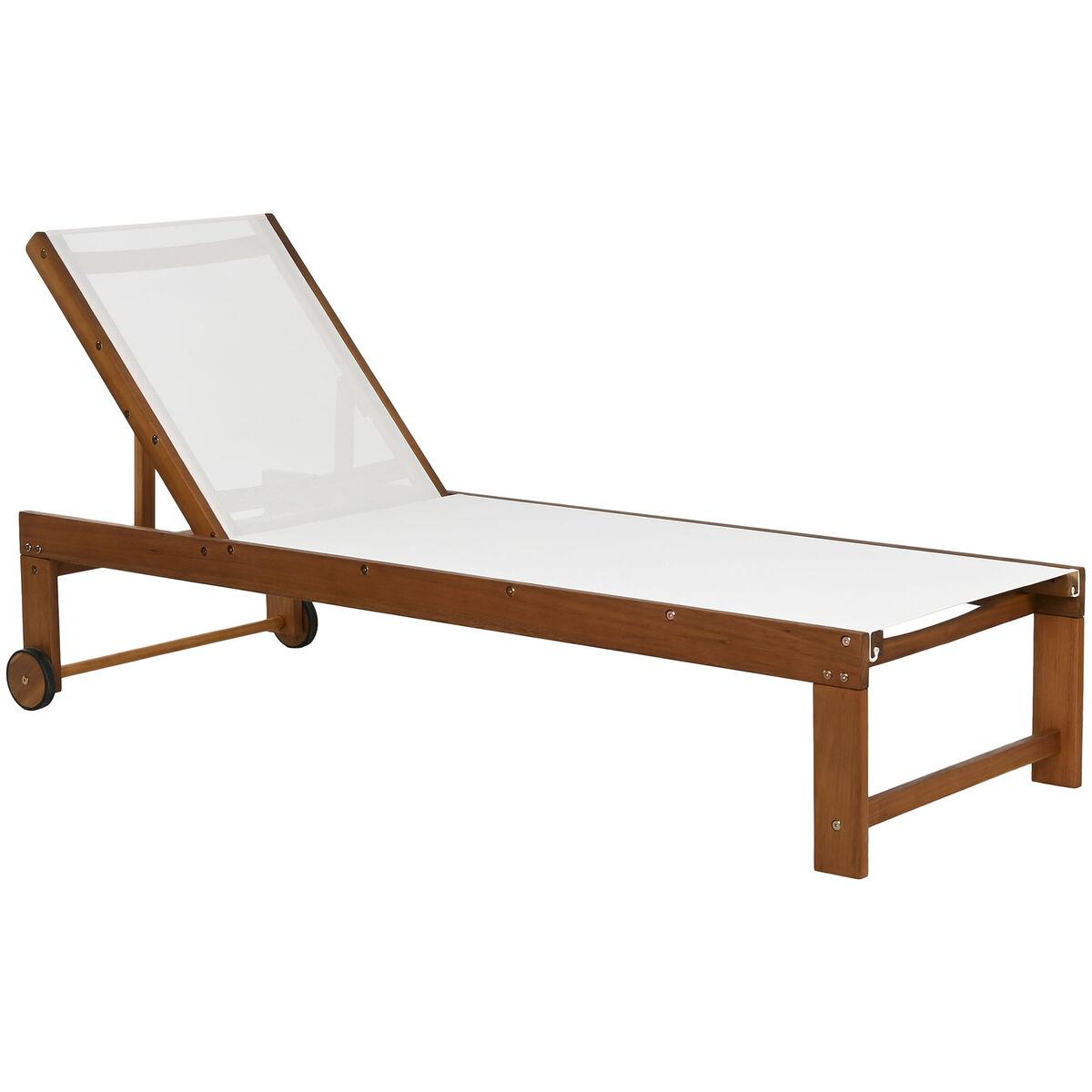 Ležalnik Home ESPRIT Hvid Brun 187 x 65 x 81 cm