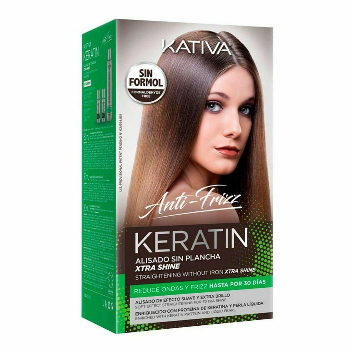 Professionelt sæt til at glatte hår Kativa Keratin Alisado