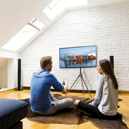 Techly gulvstativ til TV 65" - max 32 kg, VESA 200×200 til 600×400