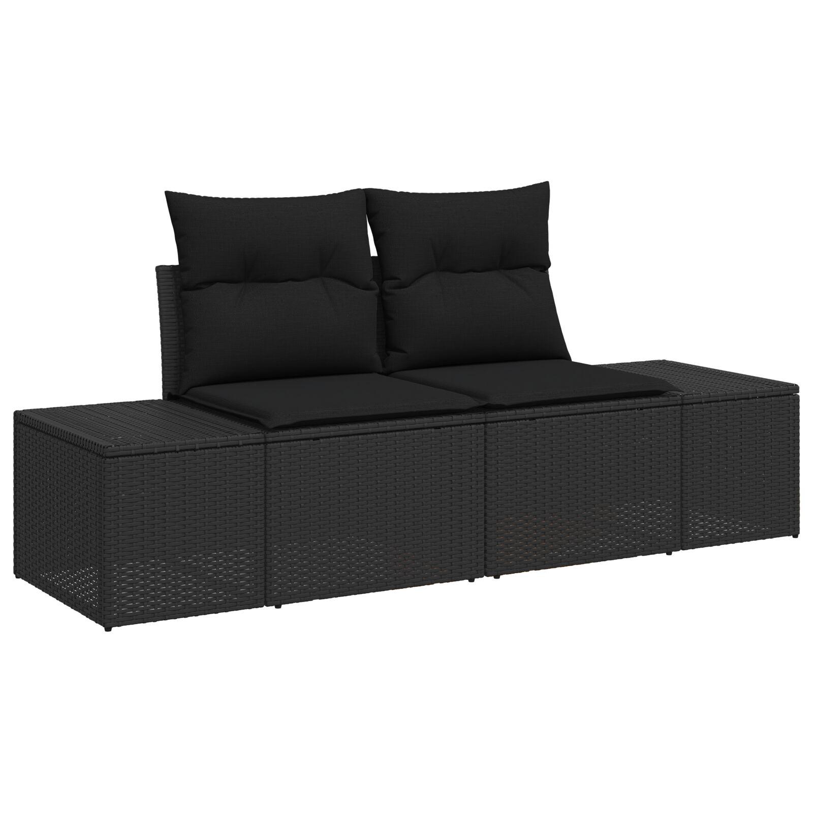 Havesofa Sæt 7 stk Sort