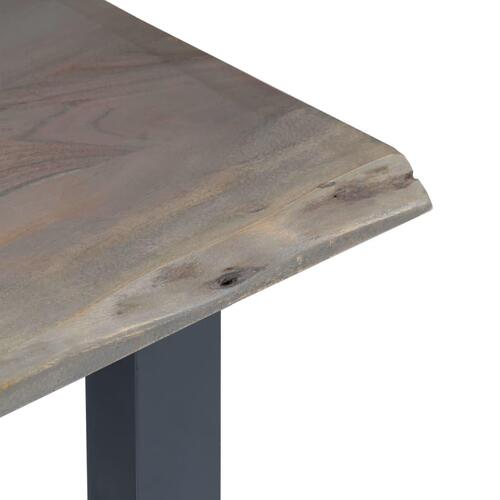 Konsolbord 115 x 35 x 76 cm massivt akacietræ og jern grå