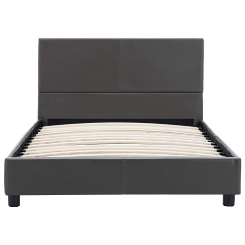 Sengestel 90x200 cm kunstlæder grå