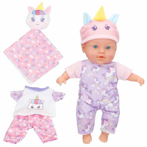 Baby dukke sæt 21 × 32 × 9,5 cm - 4 enheder, multifarvet