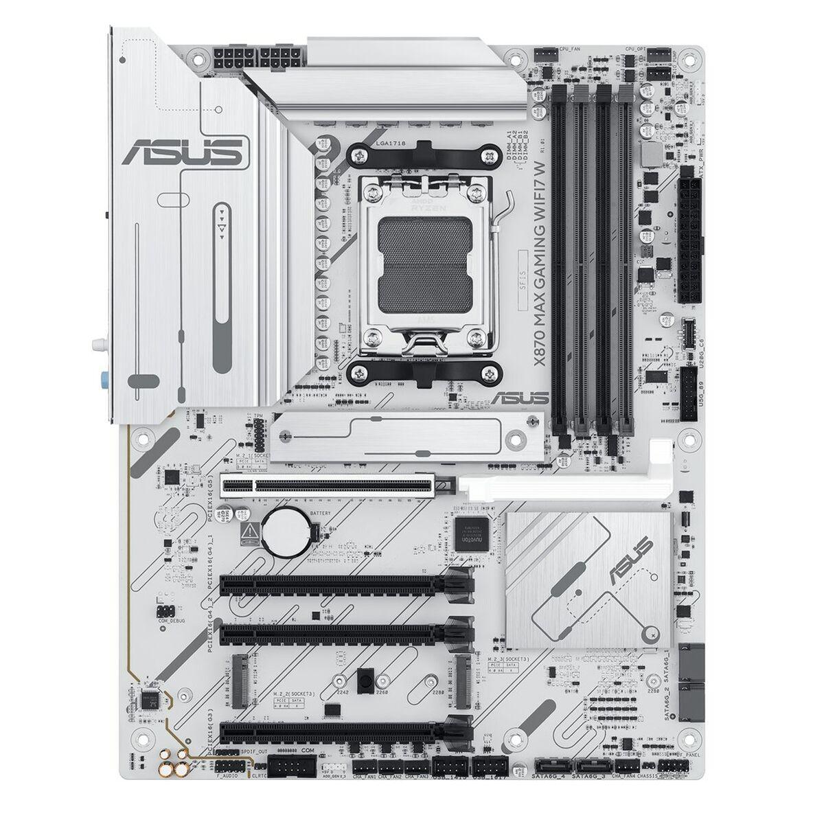 Asus X870 MAX Gaming WiFi7 W bundkort - AMD AM5, ATX, hvid