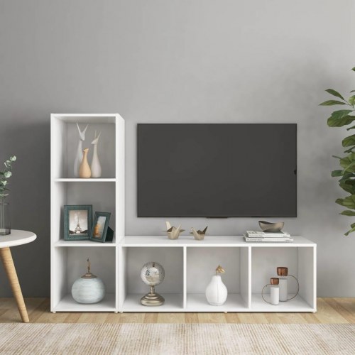 TV-borde 2 stk. 107 x 35 x 37 cm - hvid