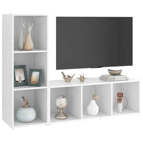 TV-borde 2 stk. 107 x 35 x 37 cm - hvid