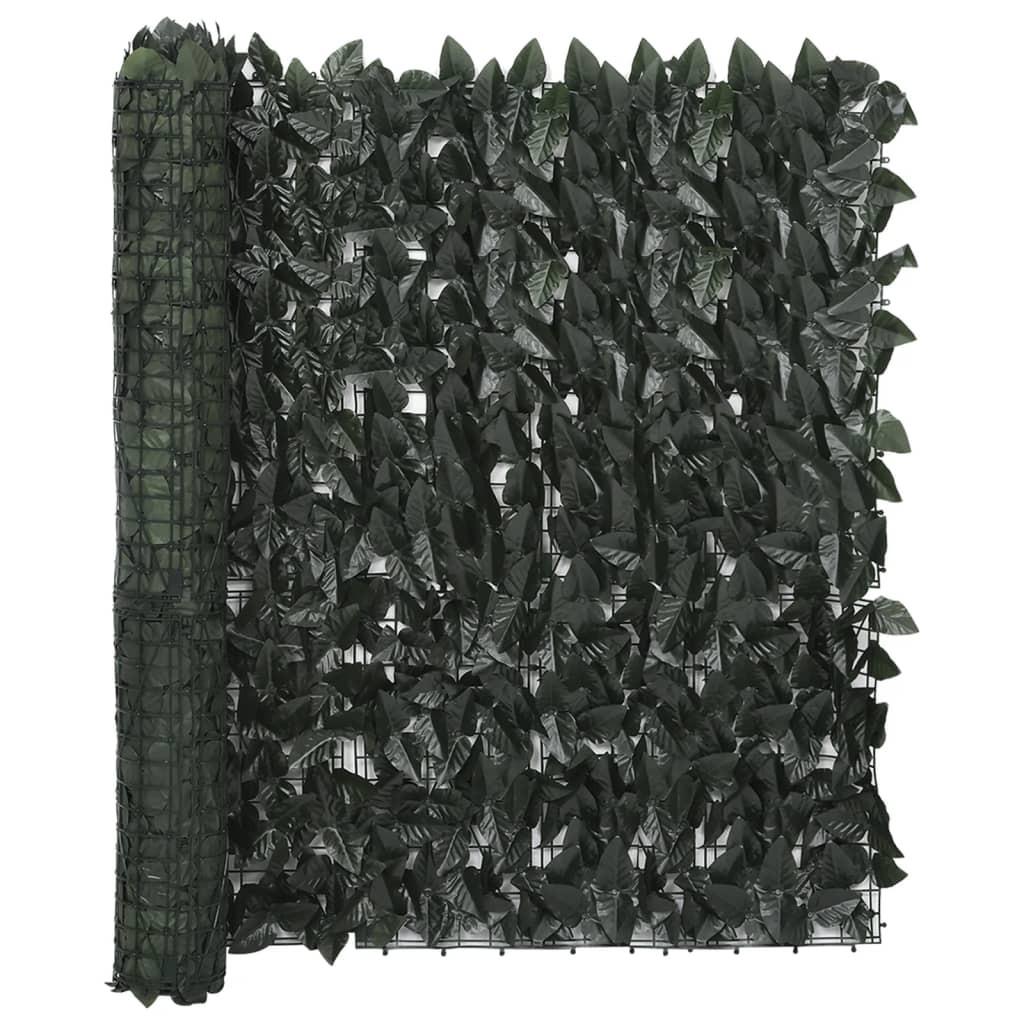 Altanafskærmning 500x100 cm mørkegrønne blade