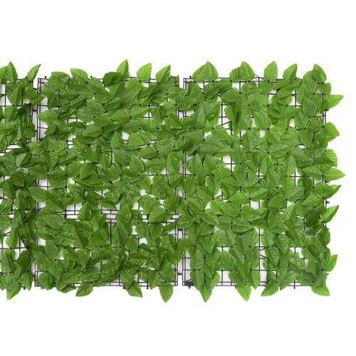 Altanafskærmning 400x75 cm grønne blade