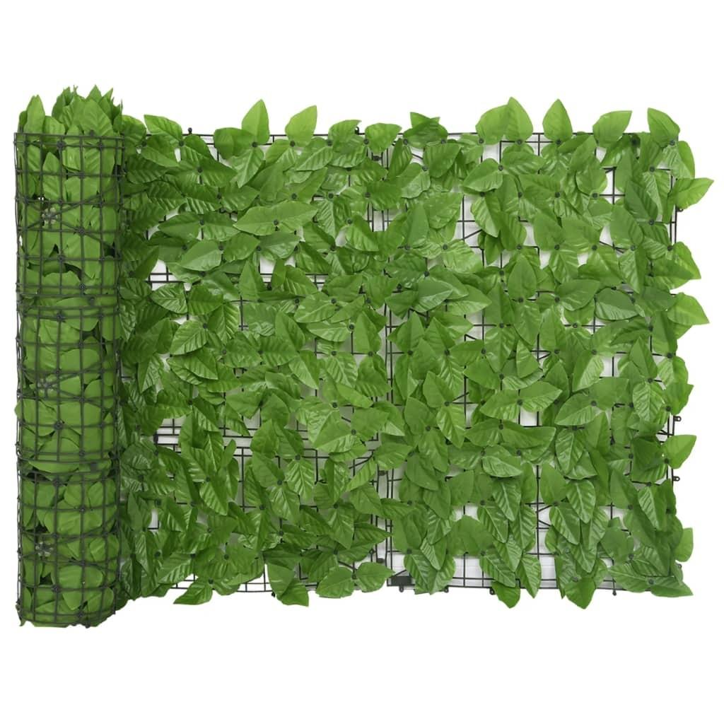 Altanafskærmning 500x75 cm grønne blade