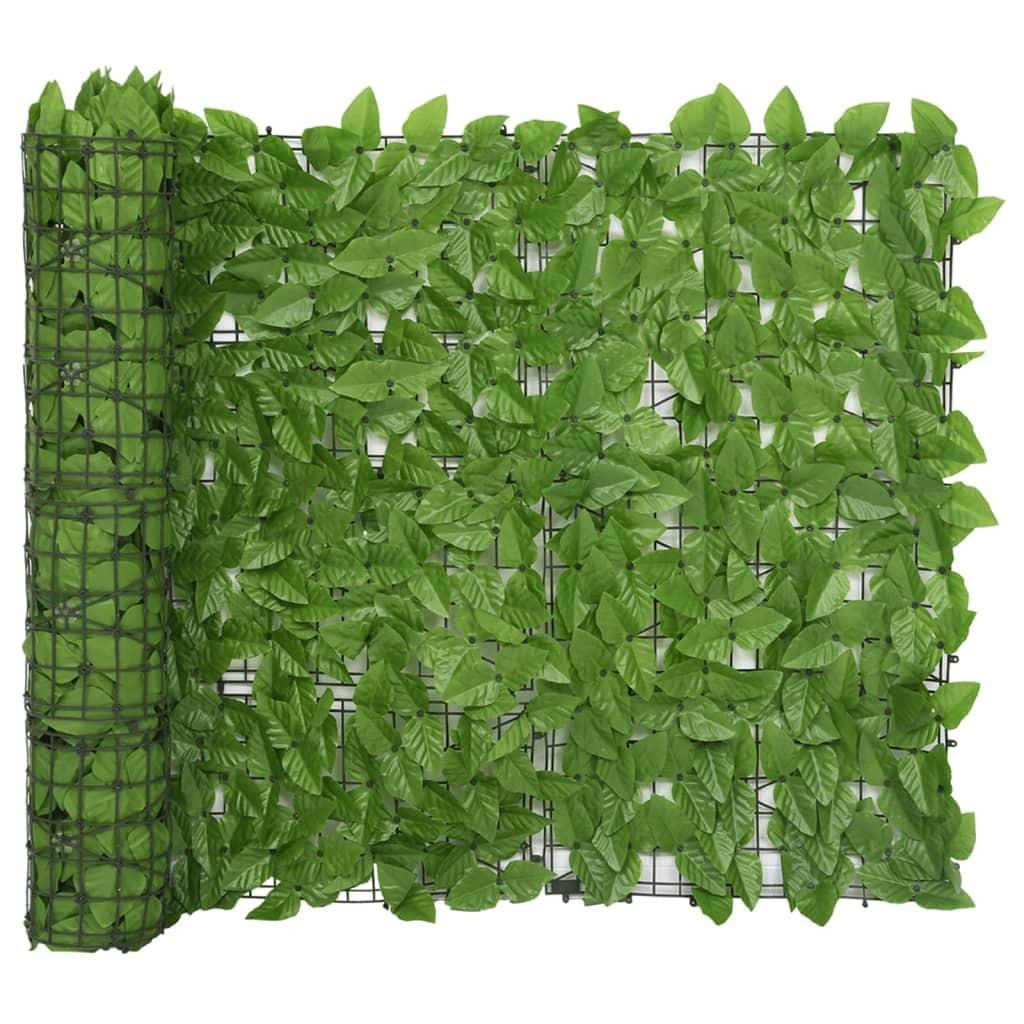 Altanafskærmning 600x100 cm grønne blade