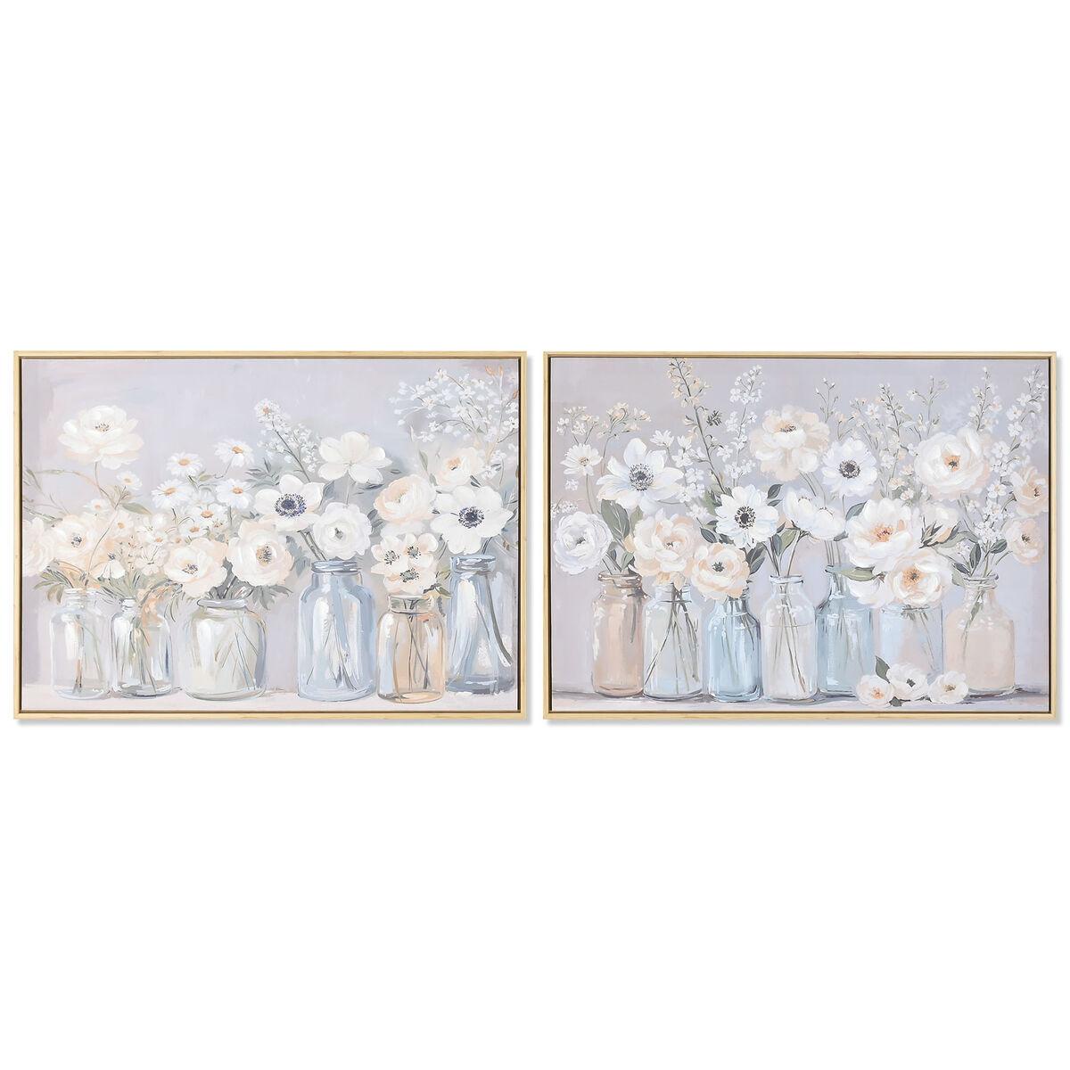 Lærredsmaleri - Vase, håndmalet, 70 × 50 cm
