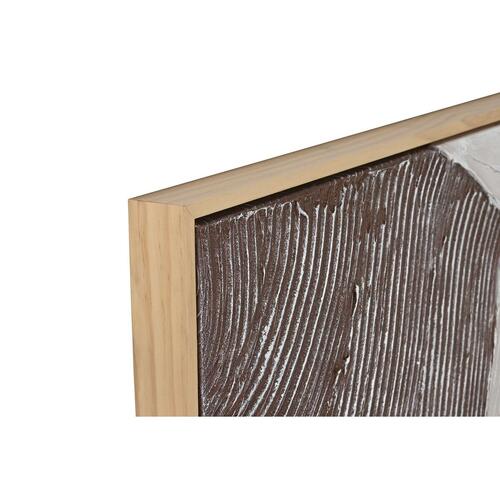 Maleri på lærred - abstrakt, brun/sort/beige, 123 × 123 cm (sæt á 2)