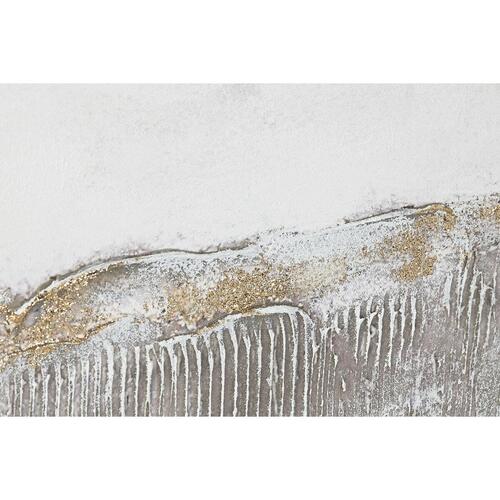 Maleri på lærred - abstrakt, brun/sort/beige, 123 × 123 cm (sæt á 2)