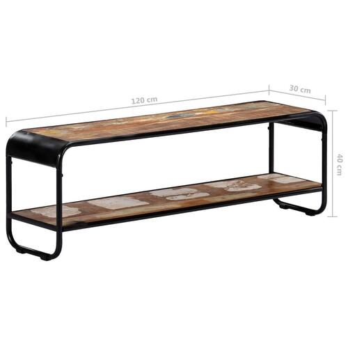 Tv-skab 120x30x40 cm massivt genbrugstræ