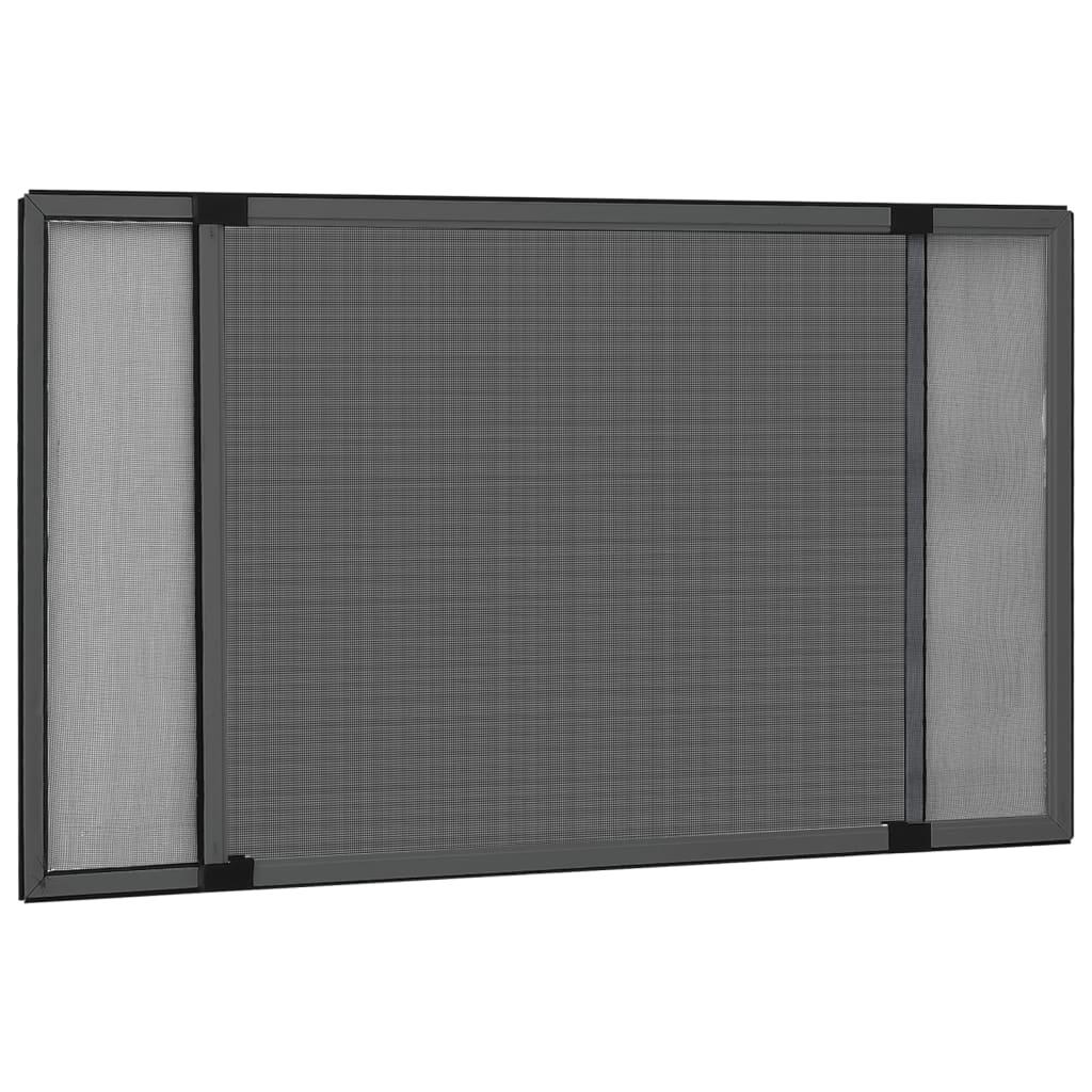 Udvideligt insektnet til vinduer (75-143)x50 cm antracitgrå