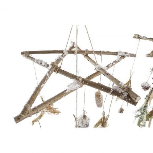 Julepynt i træ, 2 stk. - natur (41 × 41 × 40 cm)