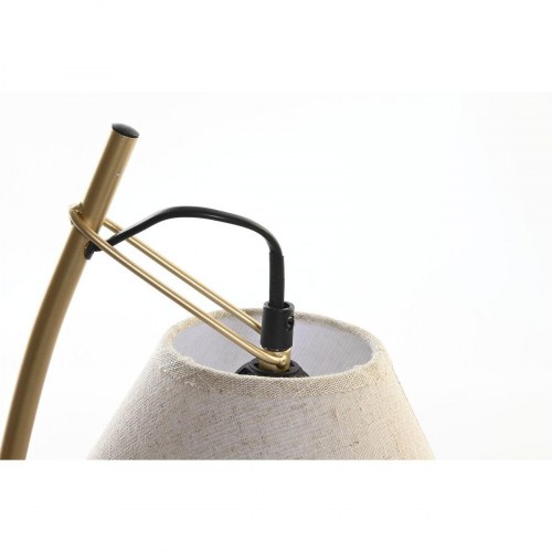 Væglampe - gylden/hvid, metal og hør, 50 W, moderne (22 × 32 × 37 cm) - 2 stk.