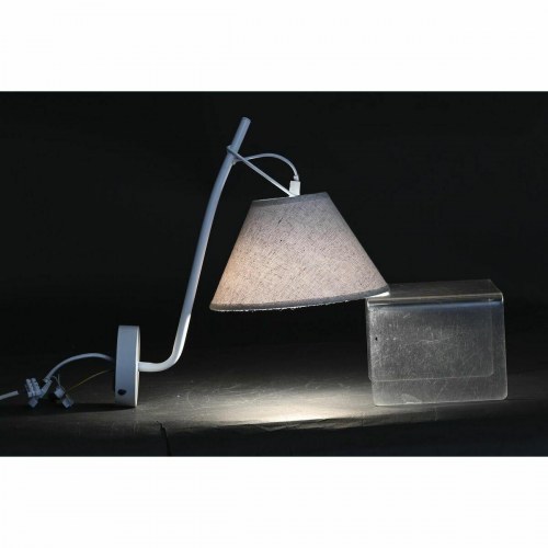 Væglampe - gylden/hvid, metal og hør, 50 W, moderne (22 × 32 × 37 cm) - 2 stk.