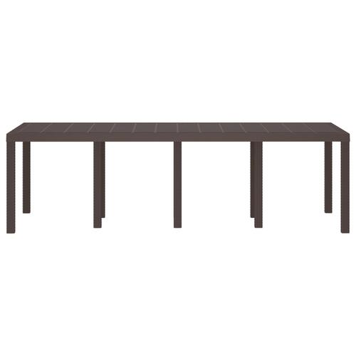 Havebord Brunt 250x100x73 cm Poly Rattan, Havebord Brunt 100x100x73 cm Poly Rattan, Havebord Brunt 150x100x73 cm Poly Rattan