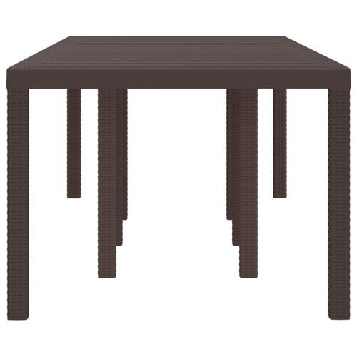 Havebord Brunt 250x100x73 cm Poly Rattan, Havebord Brunt 100x100x73 cm Poly Rattan, Havebord Brunt 150x100x73 cm Poly Rattan