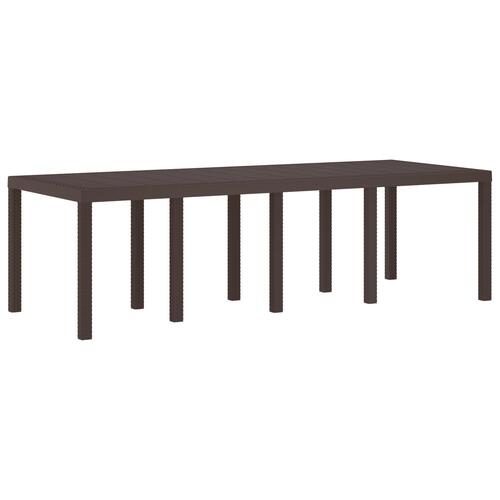 Havebord Brunt 250x100x73 cm Poly Rattan, Havebord Brunt 100x100x73 cm Poly Rattan, Havebord Brunt 150x100x73 cm Poly Rattan