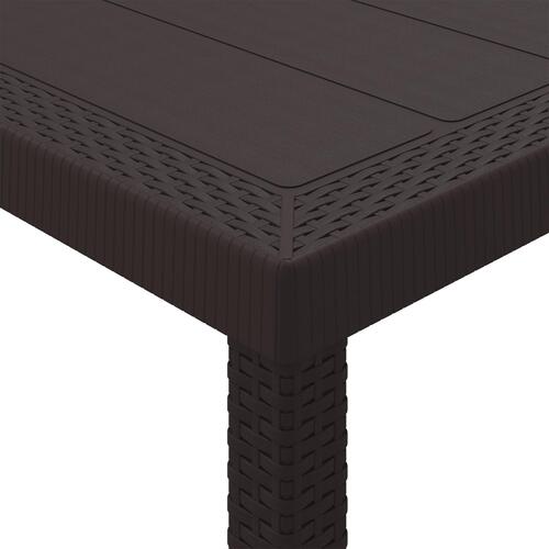 Havebord Brunt 250x100x73 cm Poly Rattan, Havebord Brunt 100x100x73 cm Poly Rattan, Havebord Brunt 150x100x73 cm Poly Rattan