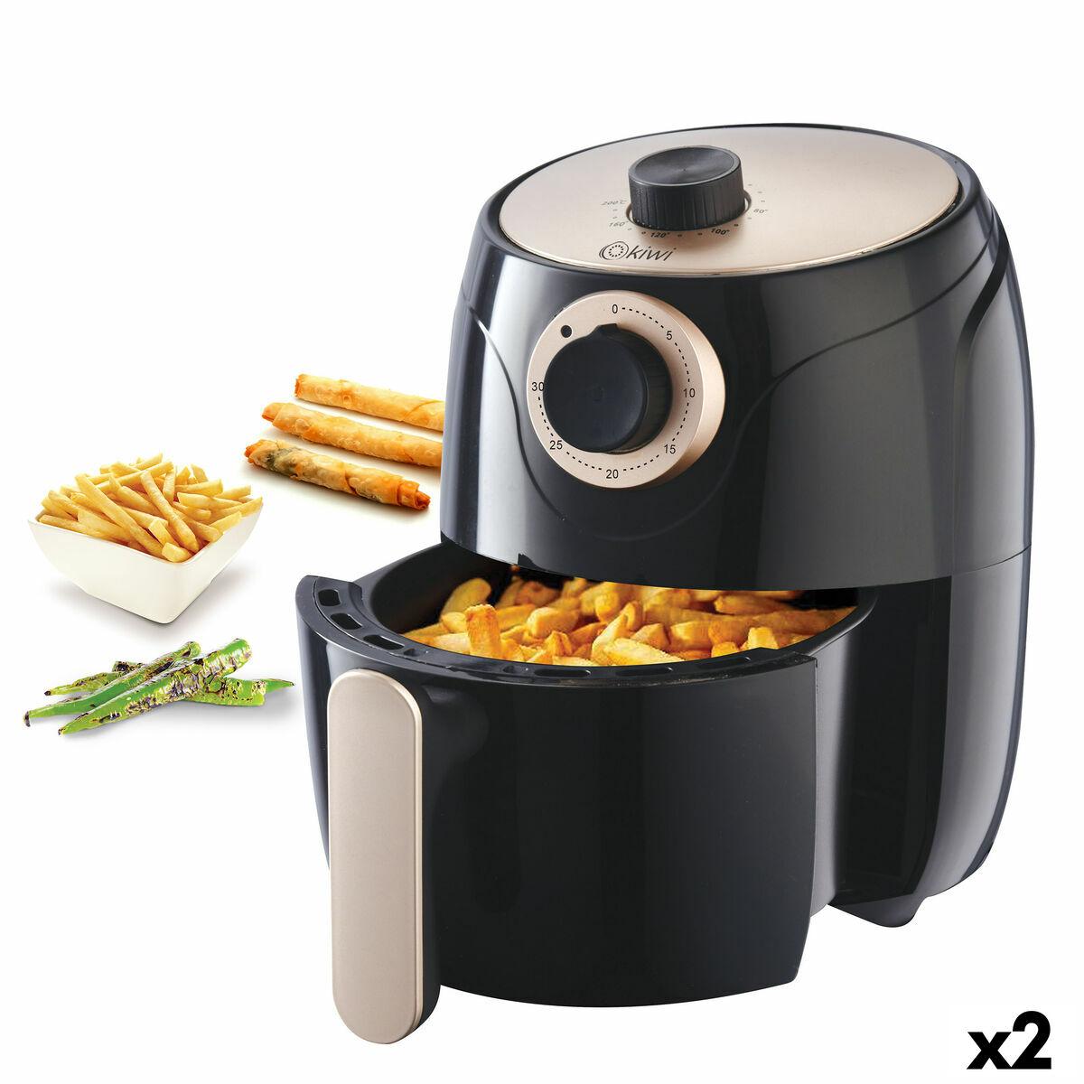 Airfryer Kiwi 2 l - varmluftsfriture, 1000 W, sort