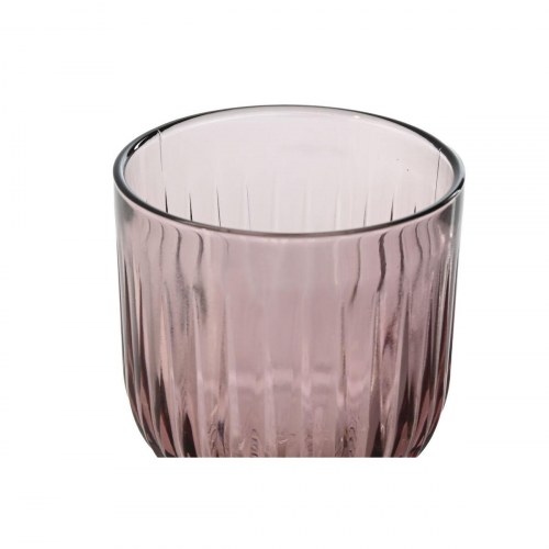Sæt med drikkeglas i pink krystal 380 ml - 6 stk.