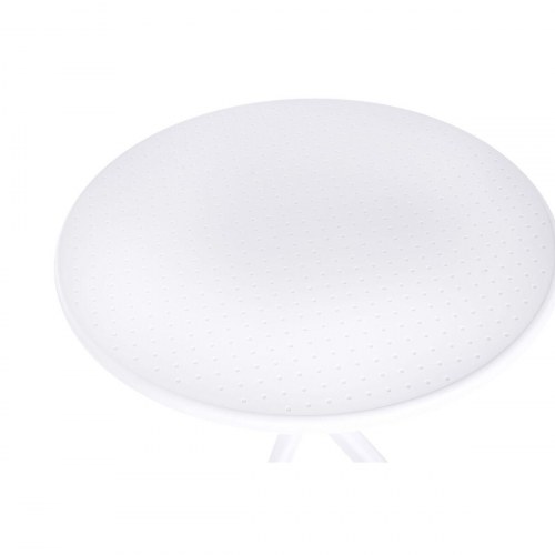 Spisebord - hvid, rund, metal og polypropylen, 80 × 80 × 75 cm