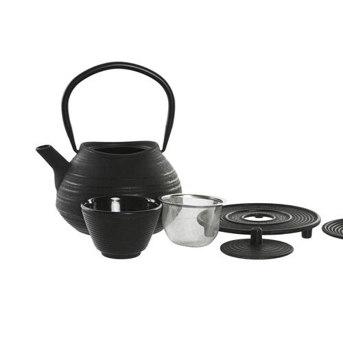 Tekande - sort, rustfrit stål/jern, 800 ml