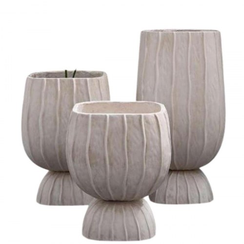 Urtepotte i ler/fiber - moderne 32 × 32 × 60 cm