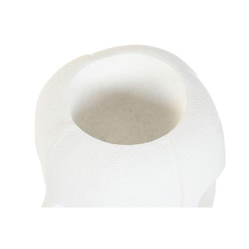Urtepotte Home ESPRIT Hvid Magnesium Moderne Ansigt 49 x 49 x 50 cm
