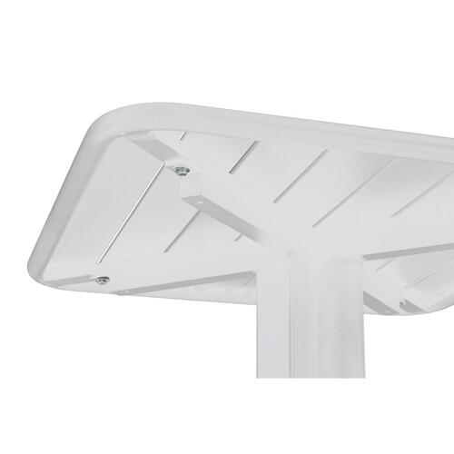 Barbord-sæt med 2 stole, hvid, metal og polypropylen - 60 × 60 × 102 cm