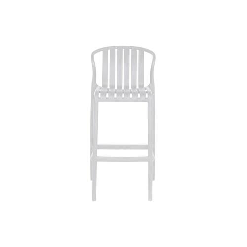 Barbord-sæt med 2 stole, hvid, metal og polypropylen - 60 × 60 × 102 cm