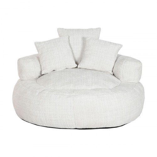 Lænestol - hvid, 104 × 104 × 50 cm