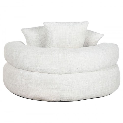 Lænestol - hvid, 104 × 104 × 50 cm