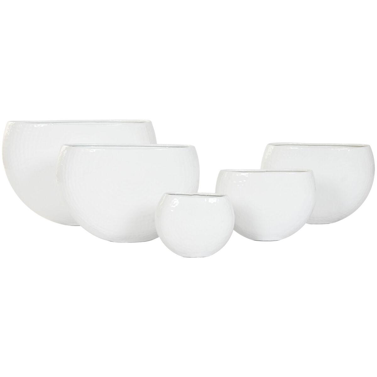 Urtepotte Home ESPRIT Hvid Aluminium 54 x 24 x 36 cm 54 x 25 x 36 cm (5 enheder)