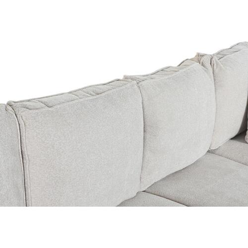 Sovesofa - beige, moderne hjørnesofa 285 × 260 × 90 cm