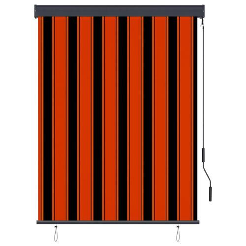 Udendørs rullegardin 120x250 cm orange og brun