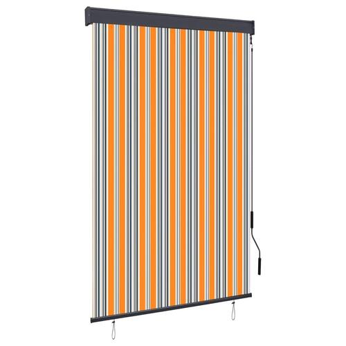 Udendørs rullegardin 120x250 cm gul og blå