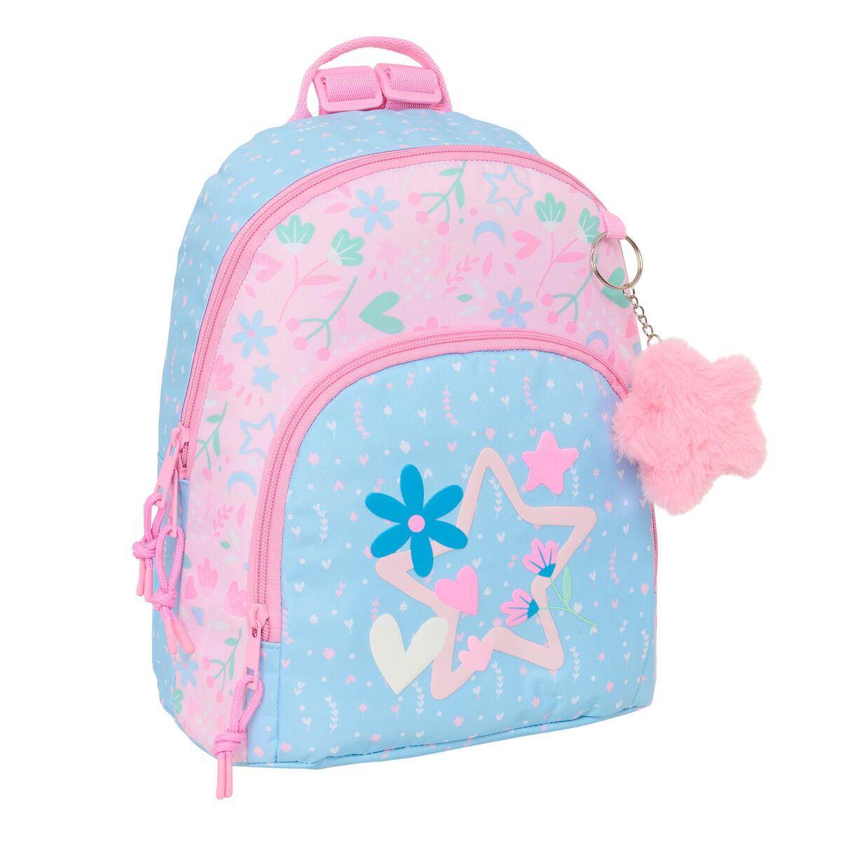 BlackFit8 Smile Mini rygsæk - pink/lyseblå 25 × 30 × 13 cm