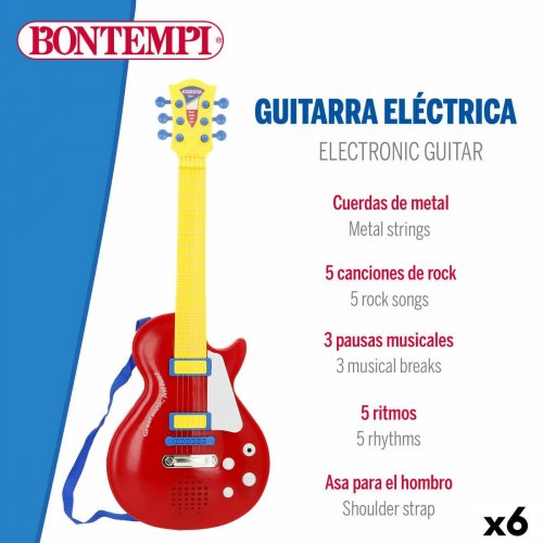 Børneguitar Bontempi - musiklegetøj 20 × 56 × 4 cm (6 stk.)