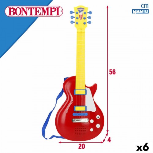 Børneguitar Bontempi - musiklegetøj 20 × 56 × 4 cm (6 stk.)