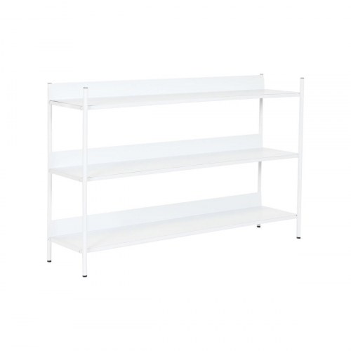Hylde i hvid metal - 120 × 30 × 76 cm