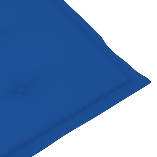 Stolehynder m. høj ryg 2 stk. 120x50x3 cm stof kongeblå