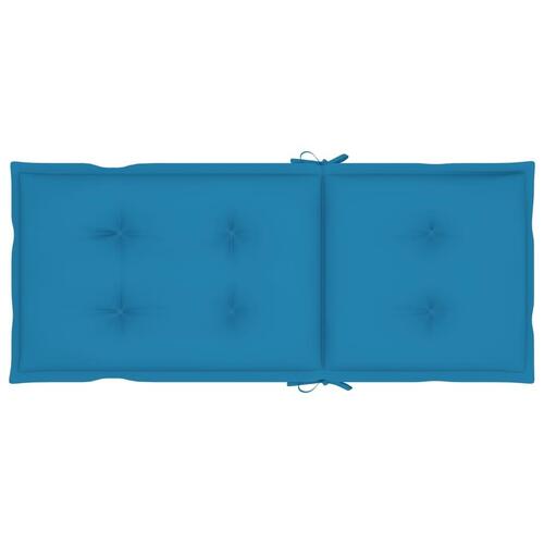 Stolehynder med høj ryg 4 stk. 120x50x7 cm stof blå