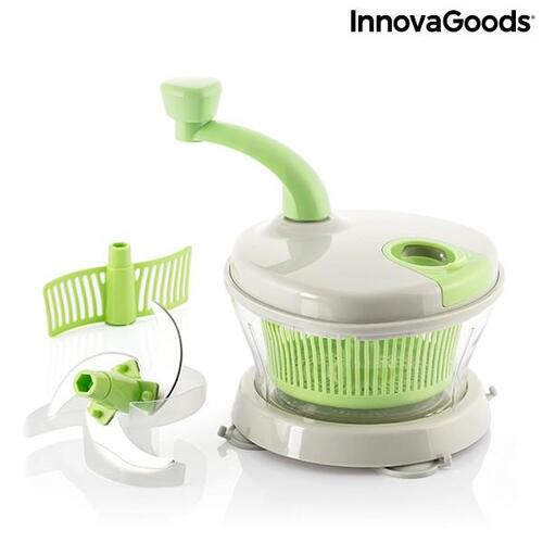 4-i-1 manuel salatslynge, hakker, og mixer med tilbehør og opskrifter Chopix InnovaGoods