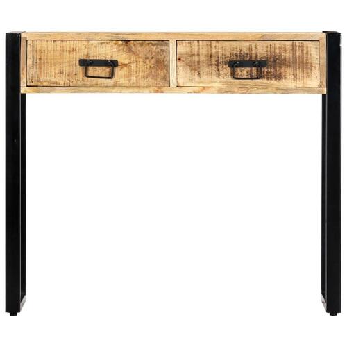 Konsolbord 90 x 30 x 75 cm massivt mangotræ