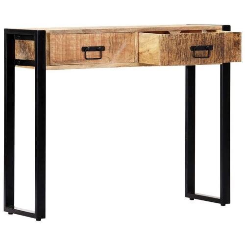 Konsolbord 90 x 30 x 75 cm massivt mangotræ