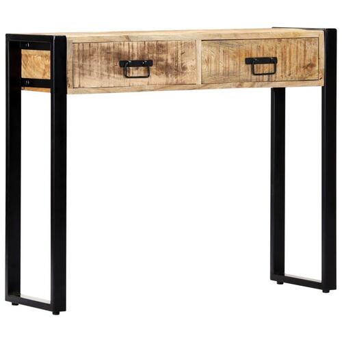 Konsolbord 90 x 30 x 75 cm massivt mangotræ